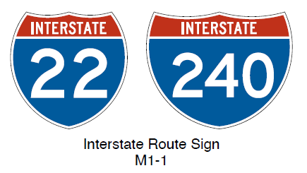 Interstate route shield examples